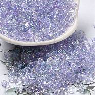 Glass Seed Beads, Peanut, Medium Purple, 5.5~6x3~3.5x3mm, Hole: 1~1.2mm, about 444pcs/50g(X-SEED-K009-04A-13)