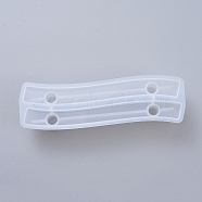 DIY Fruit Tray Handle Silicone Molds, for UV Resin & Epoxy Resin Jewelry Making, Curved Tube, White, 163x45x31mm, Inner Size: 150x15mm(X-DIY-D049-10B)