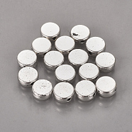 Tibetan Style Alloy Beads, Cadmium Free & Lead Free, Flat Round, Antique Silver, about 7mm in diameter, 3mm thick, hole: 1mm(X-LF10208Y)