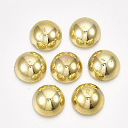 ABS Plastic Cabochons, Half Round, Golden, 2x1mm, about 10000pcs/bag(OACR-S034-2mm-01)