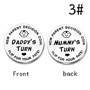 Stainless Steel Commemorative Coins, Double Sided, Flat Round with Pattern, Baby Pattern, 29.5x1.5mm(STAS-WH0022-46C)