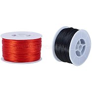 Round Nylon Thread, for Chinese Knot Making, Mixed Color, 1mm, 100yards/roll(NWIR-PH0001-03)