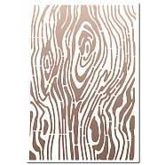 PET Plastic Hollow Out Drawing Painting Stencils Templates, Rectangle, Wood Grain Pattern, 210x297mm(DIY-WH0284-012)