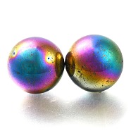 Synthetic Magnetic Hematite Sphere Beads, No Hole, Round, Rainbow Plated, 19.5mm(G-C154-02RC)