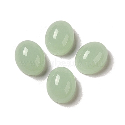 Glass Cabochons, Imitation Gemstone, Oval, Dark Sea Green, 10x8x5mm(GLAA-B017-06A-03)