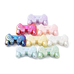 UV Plating Opaque Acrylic Beads, Game Machine, Iridescent, Mixed Color, 24x38.5x12mm, Hole: 2.5mm(X-MACR-K342-04)