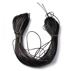 PU Leather Thread Cord, Flat, for DIY Jewelry Making, Black, 2.5~3x1mm, about 107.17~109.36 Yards(98~100m)/Bundle(AJEW-R005-B01-08)