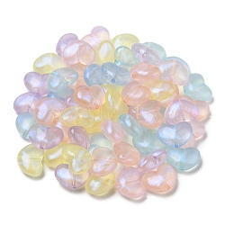 Nbeads Transparent Acrylic Beads, Glitter Powder, Heart, Mixed Color, 16x21x10mm, Hole: 2mm, 100pcs/box(OACR-NB0001-36)