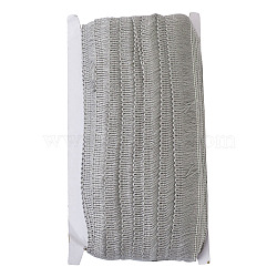 Polyester Ribbon, Fringe Lace Trim, Gray, 7/8~1 inch(23~25mm), about 25m/card(OCOR-TAC0005-09O)