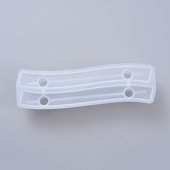 DIY Fruit Tray Handle Silicone Molds, for UV Resin & Epoxy Resin Jewelry Making, Curved Tube, White, 163x45x31mm, Inner Size: 150x15mm