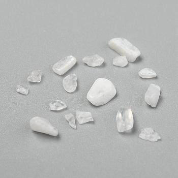 Natural White Moonstone Chip Beads, No Hole/Undrilled, 3~9x1~4mm