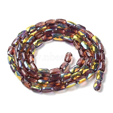 Transparent Electroplate Glass Beads Strands(GLAA-Q099-G01-01)-2
