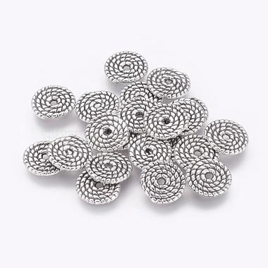 Antique Silver Disc Alloy Spacer Beads