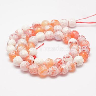 Faceted Natural Fire Crackle Agate Beads Strands(G-F447-8mm-B03)-2