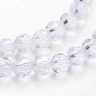 verre transparent perles brins(X-GLAA-G013-6mm-72)-3