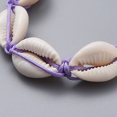 Natural Cowrie Shell Braided Beads Bracelets(BJEW-JB05057)-4