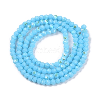 Electroplate Opaque Solid Color Glass Beads Strands(EGLA-A044-P1mm-L08)-3