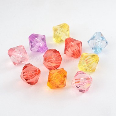 Faceted Bicone Transparent Acrylic Beads(DBB16MM)-3