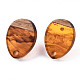 Accessoires de boucles d'oreilles en résine et bois de noyer(MAK-N032-006A-G01)-2