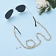 Clip de papel de aluminio cadenas gafas cordón para el cuello(AJEW-EH00027-01)-5