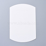 Paper Pillow Candy Boxes, for Wedding Favors Baby Shower Birthday Party Supplies, White, 16.5x13x4.2cm(CON-E024-02A)