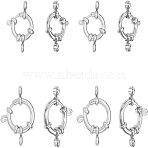 304 Stainless Steel Smooth Surface Spring Ring Clasps, Stainless Steel Color, 15~18x12~14x4mm, Hole: 2.5mm, 12pcs/box(STAS-UN0001-02P)