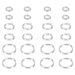 24Pcs 3 Styles 925 Sterling Silver Split Rings, Double Loop Ring, Silver, 4~8x1.3~2mm(22 Gauge~12 Gauge), Inner Diameter: 2.7~7mm, 8pcs/style(STER-AR0001-13)