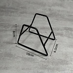 Iron Coaster Support, Cup Mats Holders, Black, 100x65x80mm(AJEW-WH20128-097)