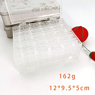 Transparent Plastic Bobbins, Sewing Thread Holders, for Sewing Tools, with Storage Box, Clear, 20x10mm, Hole: 6mm, 50pcs/set(SENE-PW0003-040C-03)