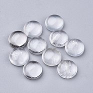 Natural Quartz Crystal Cabochons, Rock Crystal Cabochons, Half Round, 12x5~6mm(X-G-P393-R50-12MM-A)