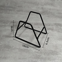 Iron Coaster Support, Cup Mats Holders, Black, 100x65x80mm(AJEW-WH20128-097)