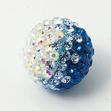 10mm Round Resin+ Austrian Crystal Beads