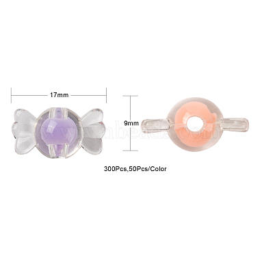 300Pcs 6 Colors Transparent Acrylic Beads(TACR-LS0001-06)-3