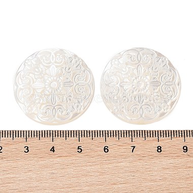 Natural White Shell Cabochons(SSHEL-C012-12)-3