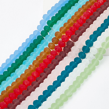 10 Strands 10 Colors Frosted Transparent Glass Beads Strands(FGLA-AR0001-02)-3