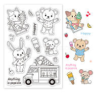 PVC Plastic Stamps, for DIY Scrapbooking, Photo Album Decorative, Cards Making, Stamp Sheets, Animal Pattern, 16x11x0.3cm(DIY-WH0167-56-541)