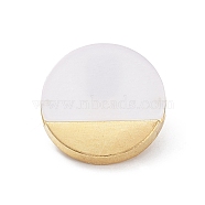 1-Hole Alloy Shank Buttons, with Enamel, for Garment Accessories, White, 20mm(SENE-PW0013-08B-01)
