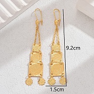 Vintage Exaggerated Square Coin Earrings for Party Banquet Accessories(MO7384)