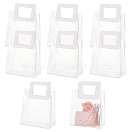 Valentine's Day Rectangle Transparent PVC Storage Bags with Handle, Gift Storage Bags, Clear, 24.5x15x0.65cm(ABAG-WH0046-05A)