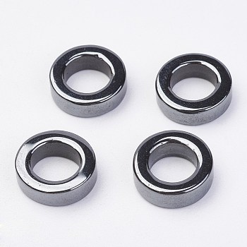 Non-magnetic Synthetic Hematite Beads, Ring/Circle, 12.5x4mm, Hole: 7.5mm