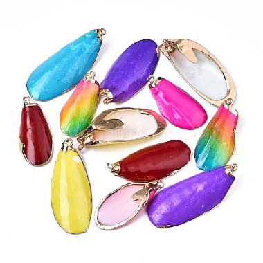 Light Gold Mixed Color Shell Other Sea Shell Pendants