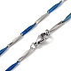 201 collares de cadena de eslabones de barra de acero inoxidable para hombres y mujeres(NJEW-G112-07E-BLP)-3