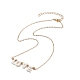 Ожерелье с кулоном из натуральной раковины и золотыми латунными цепочками на день матери(NJEW-JN04151-03)-4