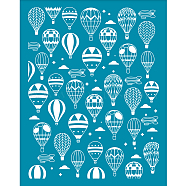 Silk Screen Printing Stencil, for Painting on Wood, DIY Decoration T-Shirt Fabric, Hot Air Balloon, 100x127mm(DIY-WH0341-345)