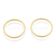 201 Stainless Steel Linking Rings, Round Ring, Golden, 16x1mm, Inner Diameter: 14.5mm(STAS-N090-T14-2)