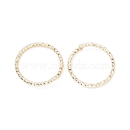 Brass Jump Rings, Open Jump Rings, Long-Lasting Plated, Cadmium Free & Lead Free,Twisted Round Ring, Real 14K Gold Plated, 12x1mm, 18 Gauge, Inner Diameter: 10mm(KK-WH0060-02E-G)
