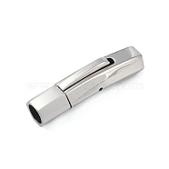 316 Stainless Steel Bayonet Clasps, Stainless Steel Color, 30x7.5x8.5mm, Hole: 5mm(STAS-K282-07B-P)