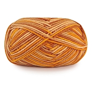 5-Ply Milk Cotton Knitting Yarn, Amigurumi Yarn, Crochet Yarn, for Sweater Hat Socks Baby Blankets, Segment Dyed, Sandy Brown, 2.5mm, about 114.83 Yards(105m)/Skein(PW-WGF392A-45)