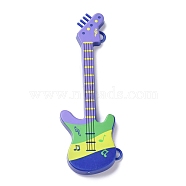 Creative Plastic Guitar, Musical Instrument DIY Parts, for Dollhouse Accessories Pretending Prop Decorations, Medium Slate Blue, 112x39x6mm, Hole: 2.3x4.5mm(DJEW-C001-10)