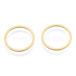 201 Stainless Steel Linking Rings, Round Ring, Golden, 16x1mm, Inner Diameter: 14.5mm(STAS-N090-T14-2)